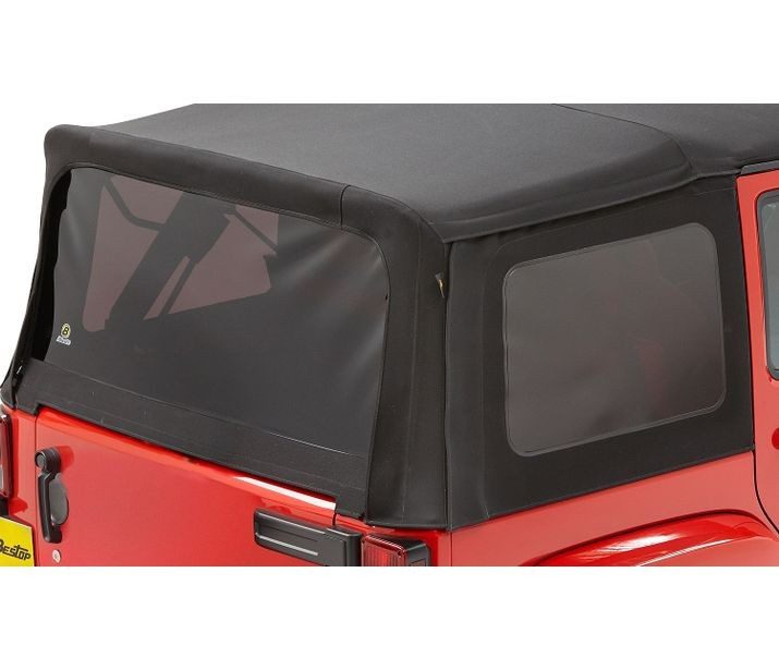 Bâche Supertop (avec fenêtres teintées) - Couleur : Black Twill - Jeep  Wrangler JK Unlimited (4 portes)
