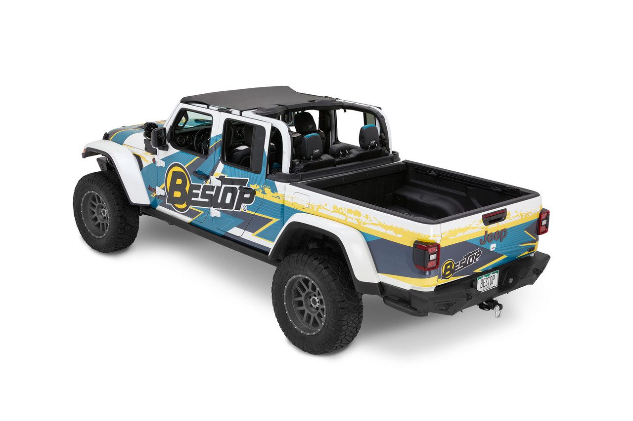 Header Standard Targa Style Bikini Top - Jeep 2020-24 Gladiator;  2018-Current Wrangler JL - Bestop | Leading Supplier of Jeep Tops u0026  Accessories